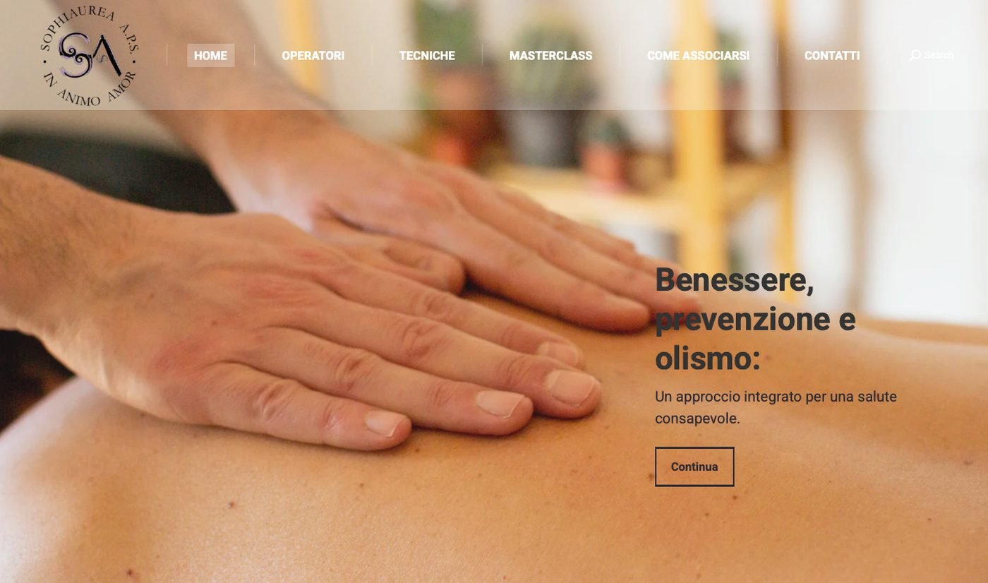 Anteprima della home page di SophiAurea.com